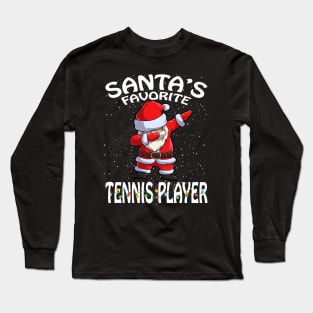 Santas Favorite Tennis Player Christmas Long Sleeve T-Shirt